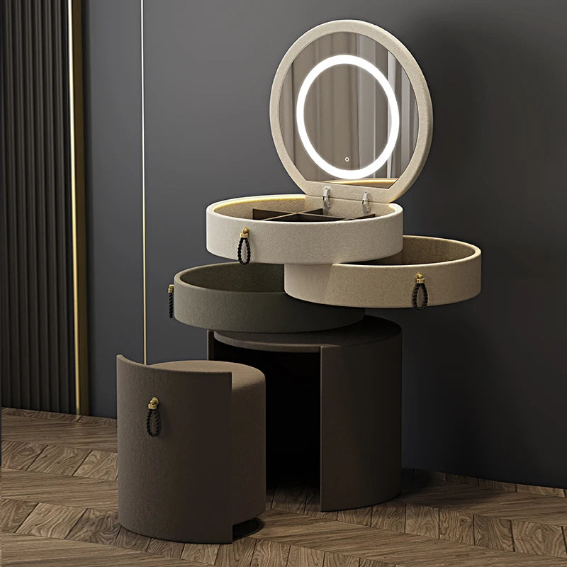 coffret bijoux moderne couleur beige bleu gris vert matériau bois opaque