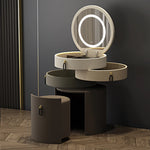 coffret bijoux moderne couleur beige bleu gris vert matériau bois opaque