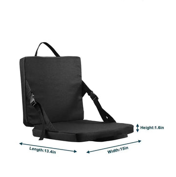 coussin siège portable extérieur bleu toile ajustable poche transporte facilement