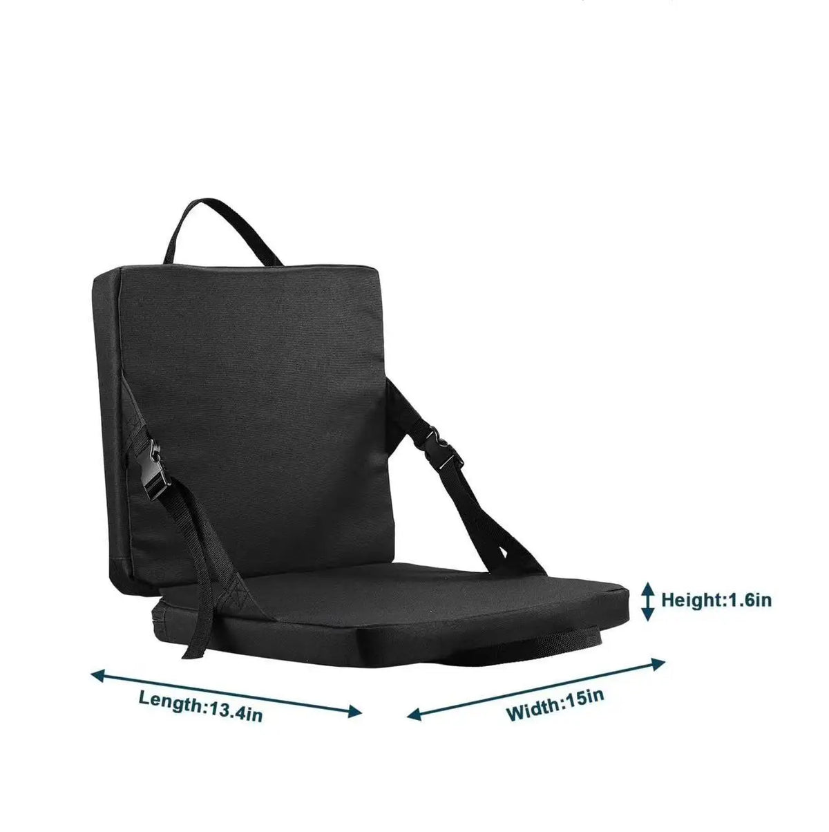 coussin siège portable extérieur bleu toile ajustable poche transporte facilement