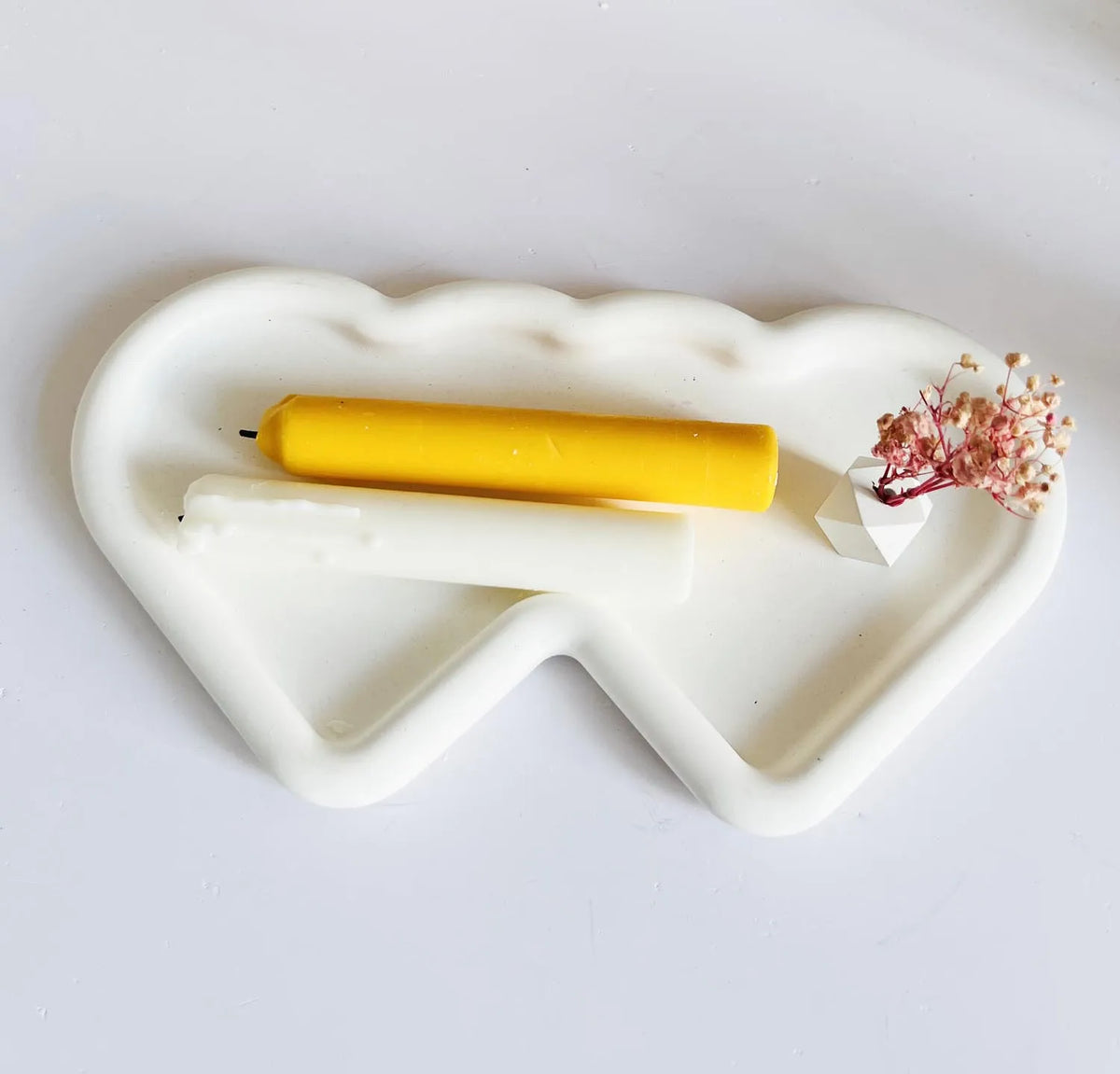 plateau silicone blanc moderne lisse décoration maison conteneur bonbons pot fleurs cadeau