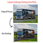 tableau personnalisé huile toile photo famille portrait paysage original acrylique handpaintingDecorationMur