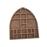 support bijoux pierres semi précieuses marron clair grille compartiments moderne multiple rangement spécimens minéraux