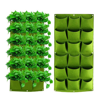 sacs culture plantes suspendus panneau pots jardinière murale verticale poches feutre tissu rustique naturel