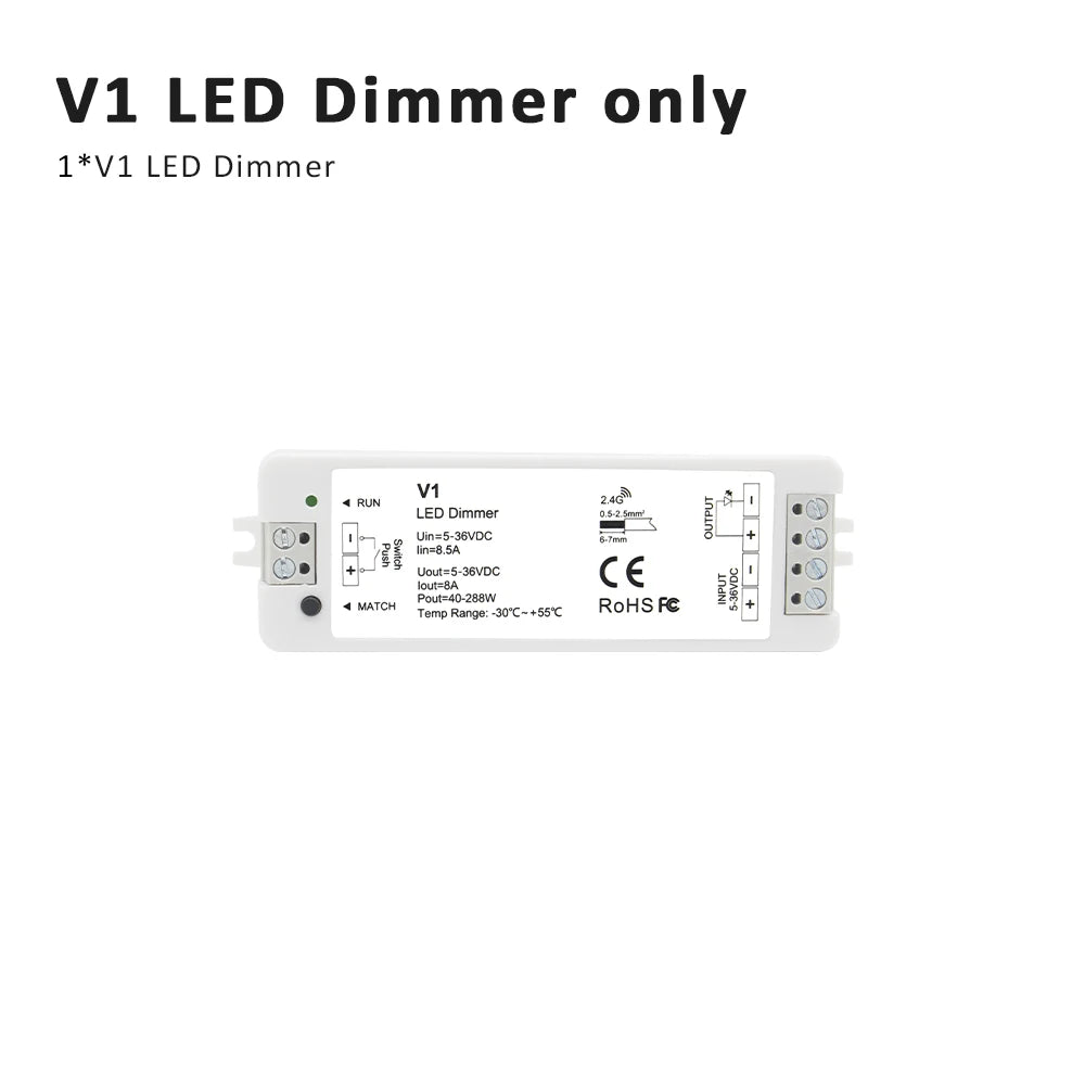interrupteur lumière led blanc moderne adhésif télécommande sans fil 24v 36v 8a 288w certification