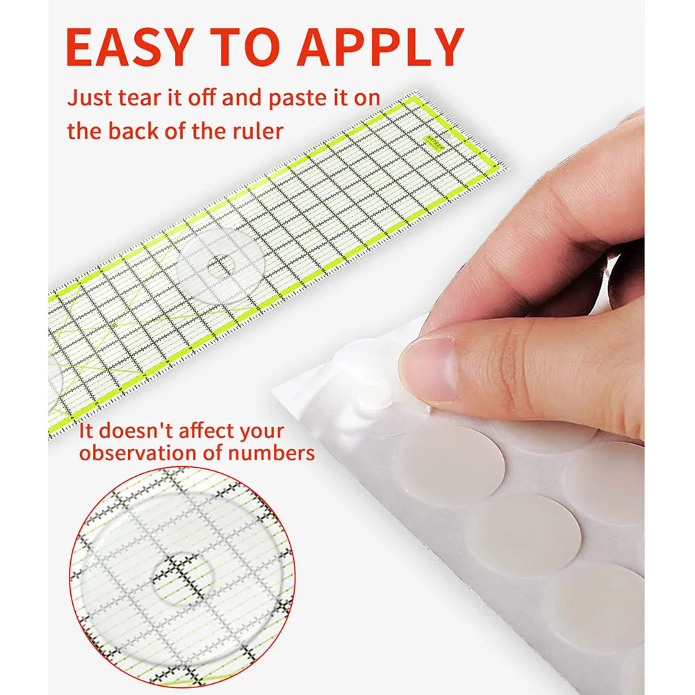 antidérapants silicone stickers couture règles quilting transparents outils adhésifs utilitaires blanc vert jaune