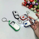 porte clés ouvre bouteille led mini lampe torche clé anneau noir bleu vert rouge