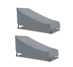 housse chaise longue extérieure gris uni moderne sac rangement rétractable cordons ajustables protection anti