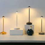 lampe table rechargeable usb blanc noir doré marron moderne minimaliste tactile ajustement luminosité