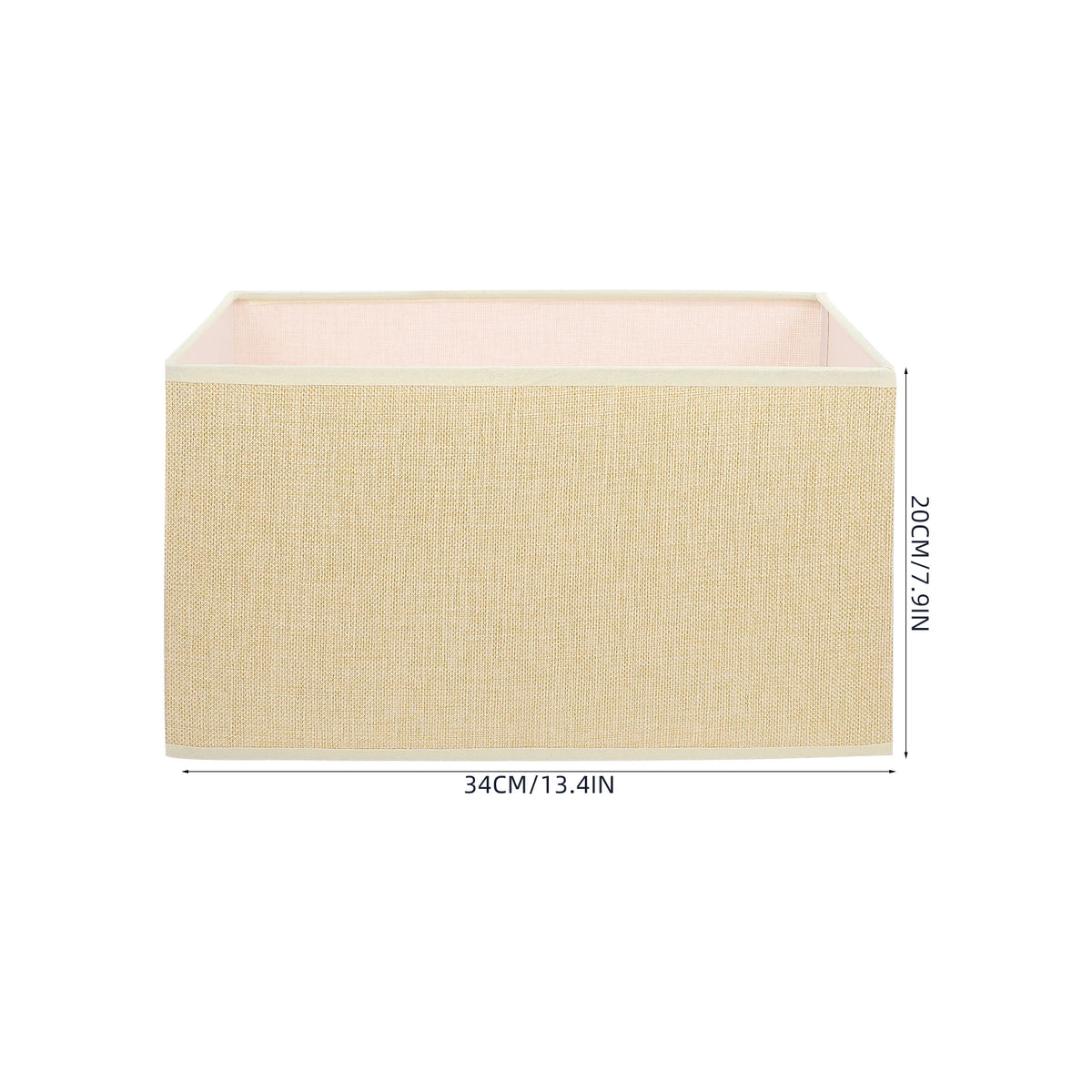 abat jour rectangulaire moderne tissu lin beige clair rose pâle opacité tringle