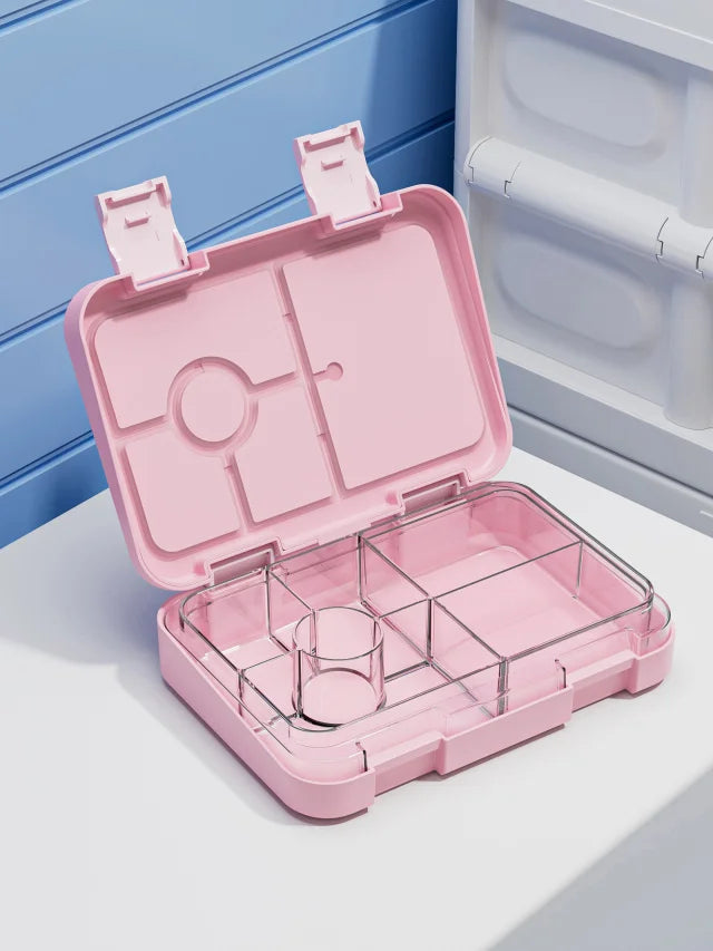 boîtes lunch violet rose bleu clair licorne princesse sirène compartiments couvercle poignées détachables modernes
