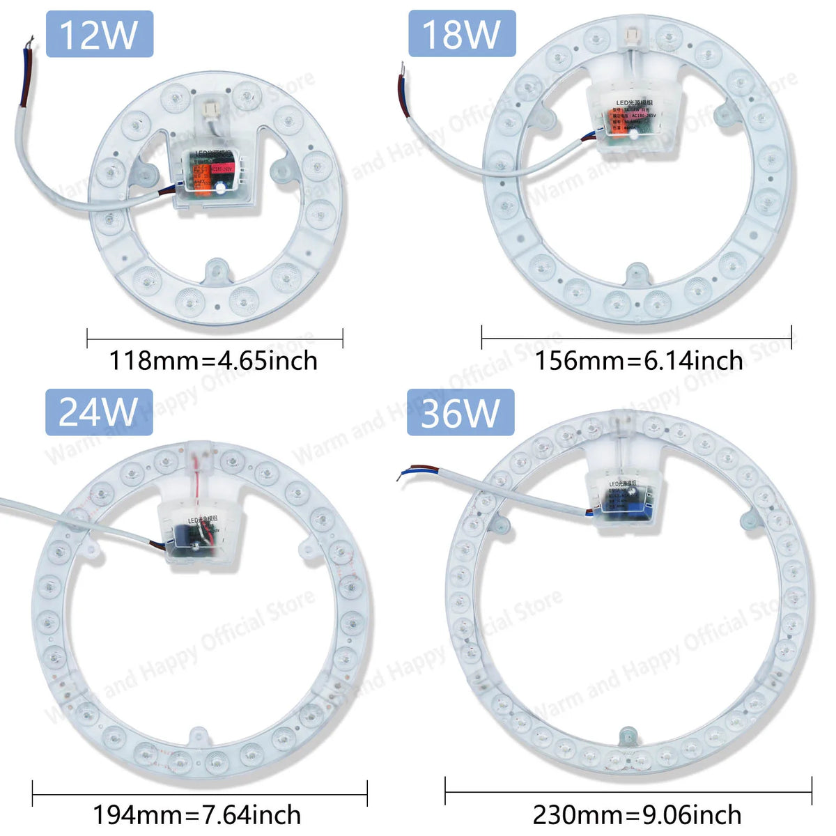 plafonnier led blanc moderne 12w 18w 24w 36w aimants intégrés câble électrique