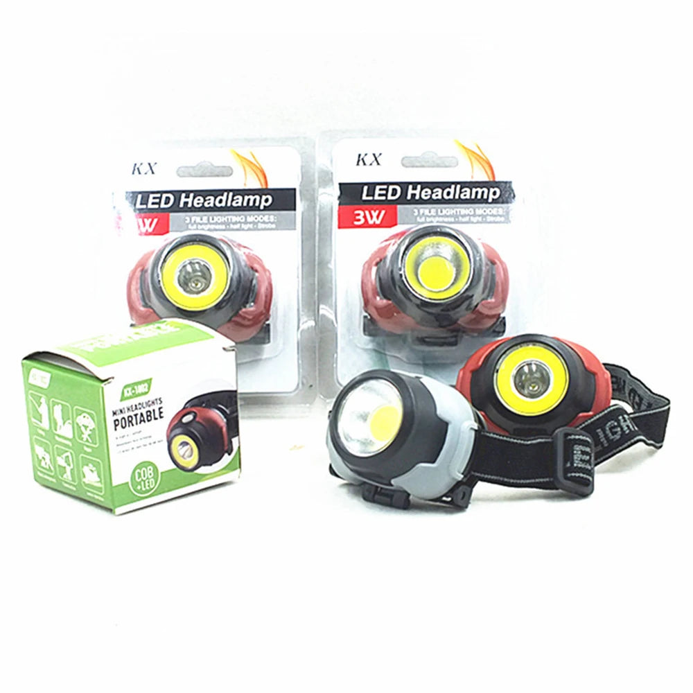 lampe frontale led gris rouge camping hiking fishing certifiée ccc ul vde cqc lisse