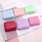 ruban décoratif pailleté bleu clair rose vert pastel translucide brillant 5mètres
