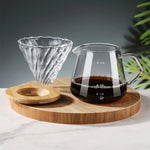 filtre carafe verre rayures verticales moderne ensemble 600ml 300ml transparent