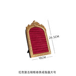 présentoir bijoux velours baroque multi couches rangement anneaux doré rouge bleu noir chambre maisonDecoration