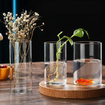 vases verre modernes transparents décoration florale table mariage
