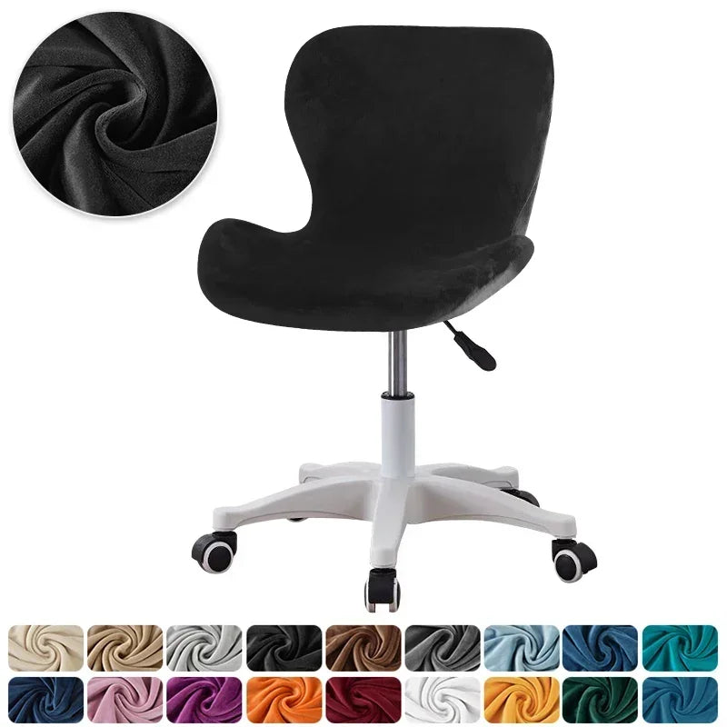 housse chaise velours beige clair siège salle manger moderne élastique