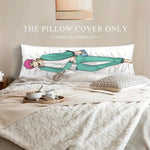 housse coussin anime personnages cheveux roses vêtement vert polyester hypoallergénique respectueux environnement imprimé manga