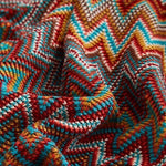 couverture multicolore zigzag ethnique portable anti boulochage acrylique polyester adultes printemps automne voyage maisonhôtel