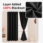 rideau moderne polyester opaque noir uni salon 60x100cm 60x130cm 60x150cm 60x200cm