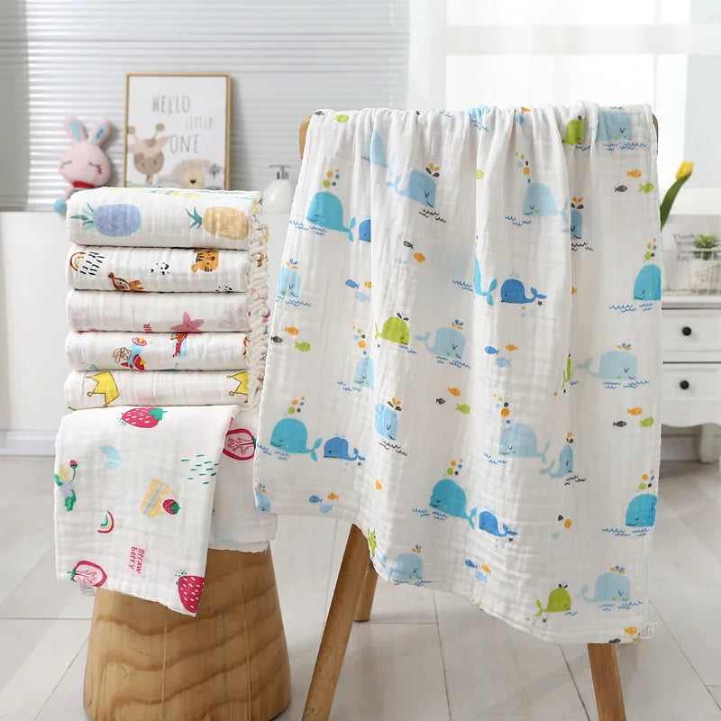couverture bébé coton géométrique unicorns rainbows fruits moderne four seasons
