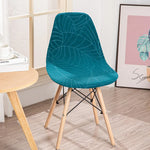 housse chaise moderne feuilles vert élastique antidérapante coussin polyester durable chambre restaurant mariage banquet