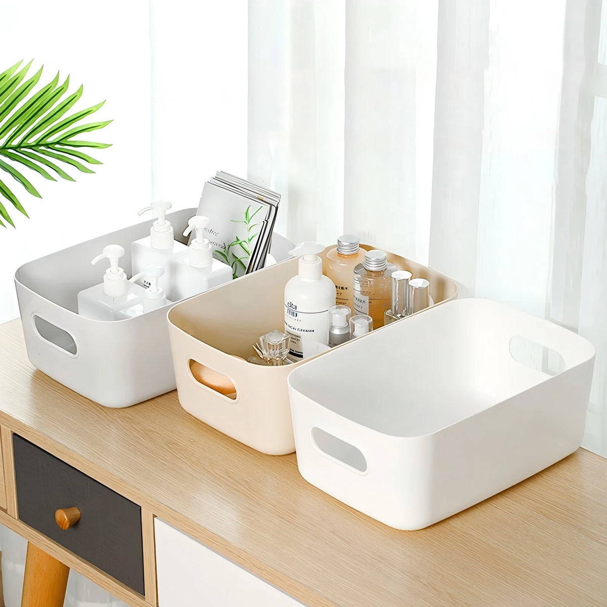 boîtes rangement blanc moderne poignées portable cuisine chambre salle bain