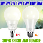 ampoule led 20w e14 e27 blanc froid chaud moderne mat opacité 2700k 6500k 20000h