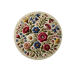 placemat classique floral oiseaux vert beige rose blanc 35cm 35cm