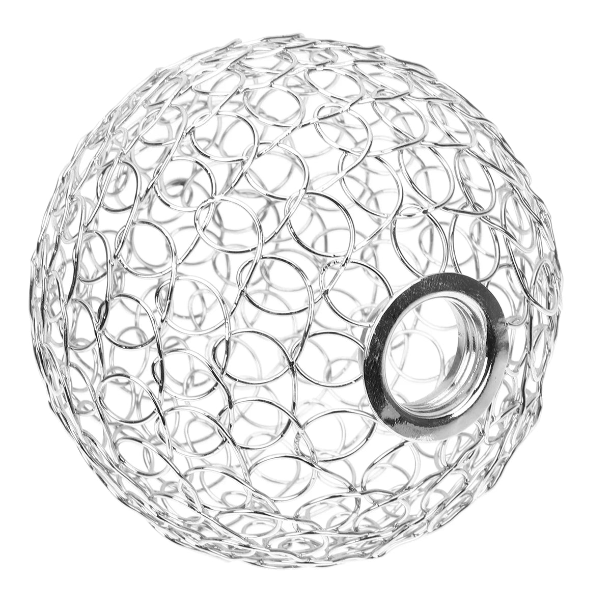 boule décorative transparente moderne réseau cercles entrelacés tringle suspension petite chambre salon unique