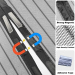 rideau porte magnétique noir blanc maille fine haute densité moderne adhésif magnets ruban adhésif