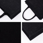 sac main jute noir utilitaire réutilisable pliable mariage festif organisateur cadeaux
