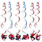 ensemble décoration anniversaire spider man vaisselle jetable nappe assiettes gobelets banderole ballons rouges