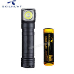 lampe torche led noire rechargeable 1000 lumens clip bandeau lanière moderne