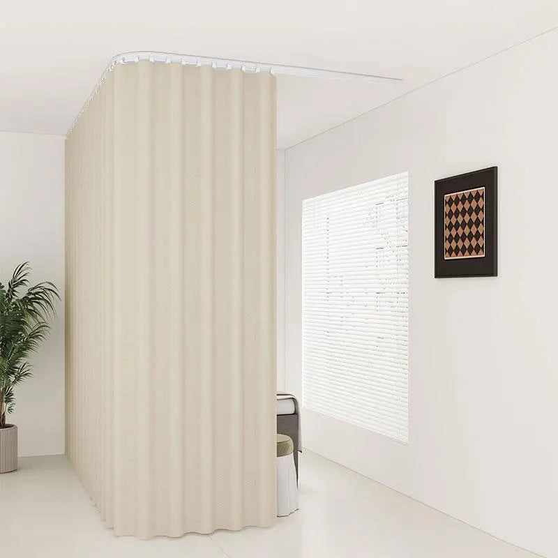 rideau vertical polyester beige rayures verticales moderne opaque pliable garage sous sol durable