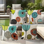 taies d'oreiller modernes fleurs stylisées polyester peacheskin 40x40cm 45x45cm 50x50cm 60x60cm
