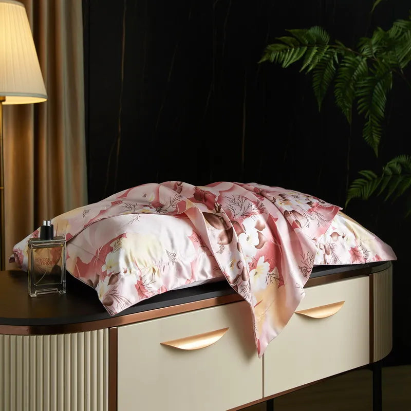 drap lit vert clair blanc motif feuilles bambou coton doux coton naturel