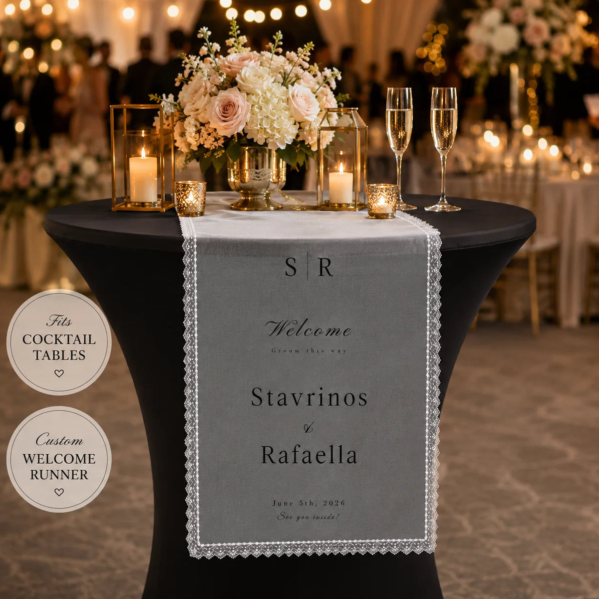 nappe table dentelle élégante blanc cassé mariage champêtre semi transparent festive