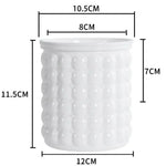 Cache pots transparent gris moderne rayures verticales plante intérieure fleur pot auto arrosage