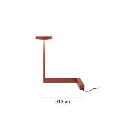 lampe pied moderne minimaliste gris rouge noir épurée LED salon chambre(toucher interrupteur)