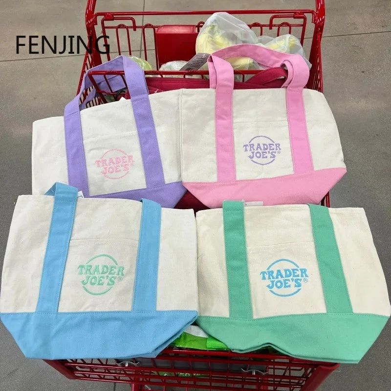 sac main femme forme seau couleur blanche bleue verte rose orange casual doux toile