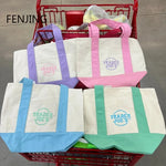 sac main femme forme seau couleur blanche bleue verte rose orange casual doux toile