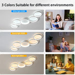 plafonnier led blanc moderne télécommande nuances lumière minimaliste couleursgradable bluetooth