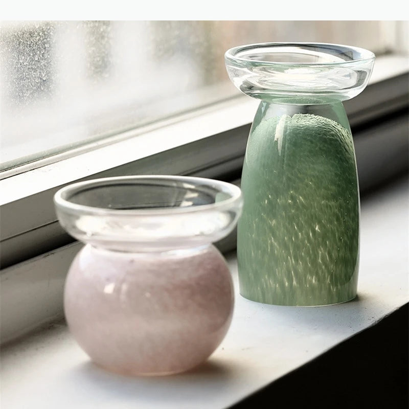 plateau rangement verre transparent cloche céramique vase rose assiette naturelle pot couvercle bougeoir minimaliste