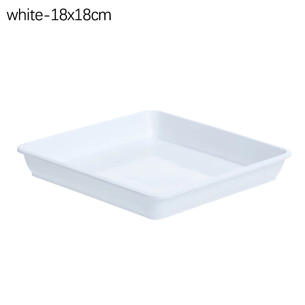 assiettes carrées modernes plastique opaque rouge noir blanc 12x12cm 15x15cm 18x18cm 22x22cm 25x25cm 30x30cm