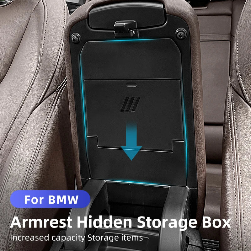 Boîte de rangement accoudoir central BMW X3 G01 bleu