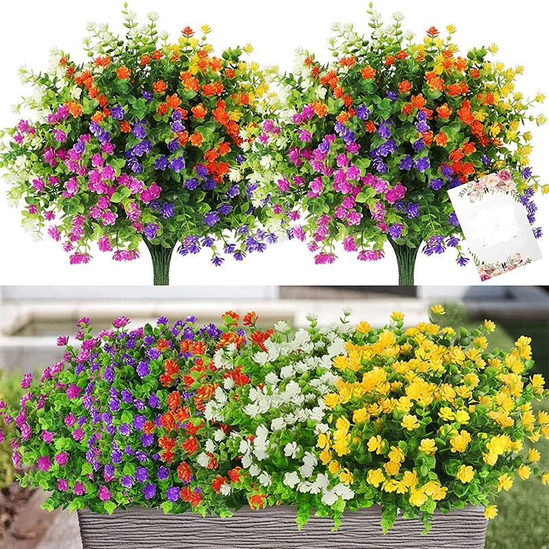 bouquet artificiel fleurs simples feuilles vertes moderne extérieur mariage anniversaire baby shower