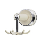 porte couteaux adhésif mural blanc chrome moderne couteaux poignées bois crochets rond lisse