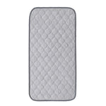 tapis bébé imperméable réutilisable doublure bambou gris quilté moderne portable mois